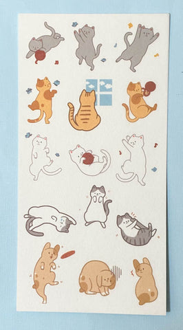 CATS & DOGS Matte Flat Large Sticker Sheet/Pack -3 Choices