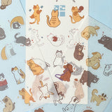 CATS & DOGS Matte Flat Large Sticker Sheet/Pack -3 Choices