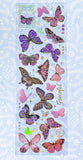 BARGAIN GOLD HOLO Holographic FOIL STICKERS Flowers Mushrooms Butterflies & Ferns