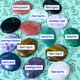 beautiful palm stone stones gem gems lapis lazuli black agate tiger's eye quartz clear rose amethyst cherry aventurine malachite uk cute kawaii palm gift gifts pretty green blue purple brown white pink black orange gifts gifts shop store