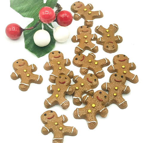 Gingerbread Man Cookie Resin FB 22mm