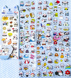 kawaii cute panda pandas sticker stickers pack sheet clear plastic pet funny gift gifts stationery store shop uk planner addict supplies black and white animal animals lover