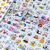 kawaii cute panda pandas sticker stickers pack sheet clear plastic pet funny gift gifts stationery store shop uk planner addict supplies black and white animal animals lover