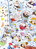 kawaii cute panda pandas sticker stickers pack sheet clear plastic pet funny gift gifts stationery store shop uk planner addict supplies black and white animal animals lover