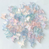 acrylic ab aurora borealis iridescent butterfly beads butterflies bead bundle uk cute kawaii craft supplies pink lilac purple blue clear