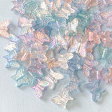 acrylic ab aurora borealis iridescent butterfly beads butterflies bead bundle uk cute kawaii craft supplies pink lilac purple blue clear