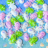 skull iridescent ab shimmer pearl pearls skulls flatback fb flat back fbs acrylic small mini white lilac green halloween spooky embellishment embellishments uk cute kawaii craft supplies shop store spooky