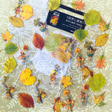 autumn leaf leaves beautiful sticker stickers plastic shiny sparkly holo holographic bottle bottles jar jars uk cute kawaii stationery fairy fairies magic magical fairytale woodland forest pack set planner supplies shop store uk