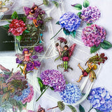 flower flowers fairy fairies sticker stickers clear plastic holo holograhic hydrangea pink lilac purple blue butterfly butterflies uk cute kawaii stationery planner supplies shop store addict beautiful bloom blooms sparkly glitter bottle bottles jar jars magical fairytale