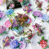flower flowers fairy fairies sticker stickers clear plastic holo holograhic hydrangea pink lilac purple blue butterfly butterflies uk cute kawaii stationery planner supplies shop store addict beautiful bloom blooms sparkly glitter bottle bottles jar jars magical fairytale