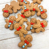 gingerbread man men chunky resin christmas charm charms uk cute kawaii craft supplies shop store bargain