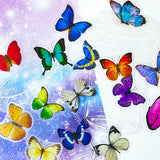 colourful buttterfly butterflies in jar cute kawaii clear plastic see through pvc sticker stickers flake flakes pack of 35 large colourful uk stationery planner supplies mini set 17