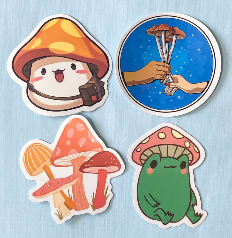 MUSHROOMS Laptop / Decorative Stickers Set