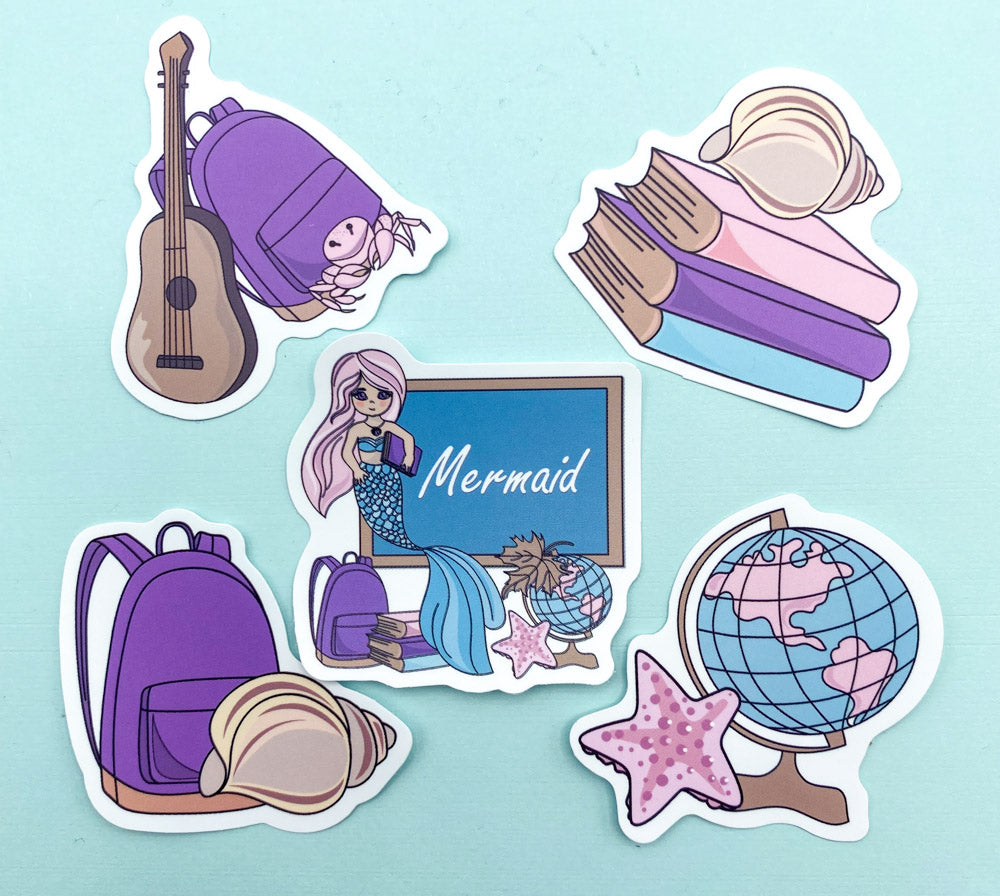 MERMAID Laptop Sticker BUNDLE of 34 Stickers