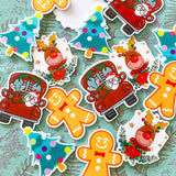 CHRISTMAS Acrylic FB -DEER TREE GINGERBREAD MAN CAR