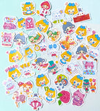 kawaii alice in wonderland through the looking glass sticker stickers flake flakes pack 40 cute kawaii stationery uk bunny rabbit white humpty dumpty mad hatter red queen hearts dormouse dodo nursery rhyme fairytale