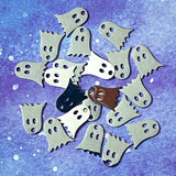 ghost stainless steel silver silvery charm charms pendant pendants metal white uk cute kawaii craft supplies jewellery making shop 12mm halloween ghosts