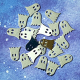 ghost stainless steel silver silvery charm charms pendant pendants metal white uk cute kawaii craft supplies jewellery making shop 12mm halloween ghosts