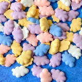 fluffy cloud clouds resin flatback flat back backs fb fbs uk cute kawaii craft supplies embellishment pink blue white lilac yellow