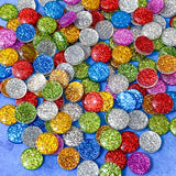 glitter glittery resin flatback fb fbs flatbacks embellishment cute kawaii bargain uk craft supplies circle round blue red gold yellow silver white green turquoise pink cerise orange