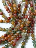 tourmaline orange amber small green orange brown grey natural gemstone gem bead beads grade A uk cute kawaii craft supplies jewellery making store shop colour 6mm diameter stones