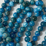 natural gemstone gem apatite bead beads grade A uk cute kawaii craft supplies jewellery making store shop blue green turquoise colour 8mm diameter stones
