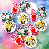 cute gnome gnomes gonk gonks acrylic large big planar flatback flat back fb fbs resins cute kawaii craft supplies uk red pink heart hearts love valentine bee bees happy kind round trio festive christmas elves fairy lights