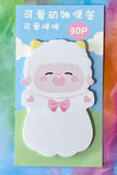 kawaii sticky memo memos pad note notes animal cute kawaii sheep lamb dog puppy penguin corgi cat kitten kitty rabbit bunny bunnies bear bears uk stationery stocking filler fillers gift gifts