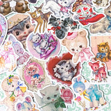 cute kawaii kitsch retro animal animals laptop glossy sticker stickers set bundle cat cats lamb lambs dog dogs deer bunny rabbit rabbits pretty girl girls uk stationery planner supplies addict bear bears pastel colours big large decorative