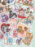 cute kawaii kitsch retro animal animals laptop glossy sticker stickers set bundle cat cats lamb lambs dog dogs deer bunny rabbit rabbits pretty girl girls uk stationery planner supplies addict bear bears pastel colours big large decorative