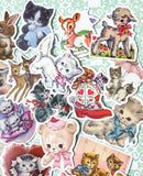 cute kawaii kitsch retro animal animals laptop glossy sticker stickers set bundle cat cats lamb lambs dog dogs deer bunny rabbit rabbits pretty girl girls uk stationery planner supplies addict bear bears pastel colours big large decorative