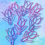 purple planner supplies accessories tulip tulips flower flowers floral pink cerise lilac metallic jumbo paper clip clips big large metal uk cute kawaii stationery gift gifts stocking fillers spring present pretty garden tulip rose gold