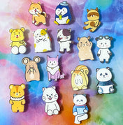 cute kawaii acrylic plastic pin brooch brooches pins badge badges animal animals fun kids stocking fillers gift gifts uk cat cats dog dogs fox hamster gerbil bear bears penguin penguins panda pandas squirrel raccoon raccoons mouse mice present ideas small little bargain