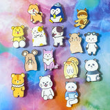 cute kawaii acrylic plastic pin brooch brooches pins badge badges animal animals fun kids stocking fillers gift gifts uk cat cats dog dogs fox hamster gerbil bear bears penguin penguins panda pandas squirrel raccoon raccoons mouse mice present ideas small little bargain