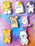 cute kawaii acrylic plastic pin brooch brooches pins badge badges animal animals fun kids stocking fillers gift gifts uk cat cats dog dogs fox hamster gerbil bear bears penguin penguins panda pandas squirrel raccoon raccoons mouse mice present ideas small little bargain