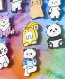 cute kawaii acrylic plastic pin brooch brooches pins badge badges animal animals fun kids stocking fillers gift gifts uk cat cats dog dogs fox hamster gerbil bear bears penguin penguins panda pandas squirrel raccoon raccoons mouse mice present ideas small little bargain