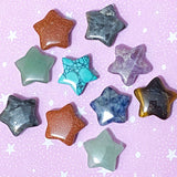worry stone stones palm stone gem gems gemstone star stars small cute kawaii gift gifts uk mental health stocking filler fillers present jasper rose quartz sodalite aventurine fluorite anxiety stress relief tiger's eye sodalite labradorite amethyst chalcedony goldstone howlite