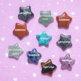 worry stone stones palm stone gem gems gemstone star stars small cute kawaii gift gifts uk mental health stocking filler fillers present jasper rose quartz sodalite aventurine fluorite anxiety stress relief tiger's eye sodalite labradorite amethyst chalcedony goldstone howlite