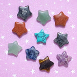 worry stone stones palm stone gem gems gemstone star stars small cute kawaii gift gifts uk mental health stocking filler fillers present jasper rose quartz sodalite aventurine fluorite anxiety stress relief tiger's eye sodalite labradorite amethyst chalcedony goldstone howlite