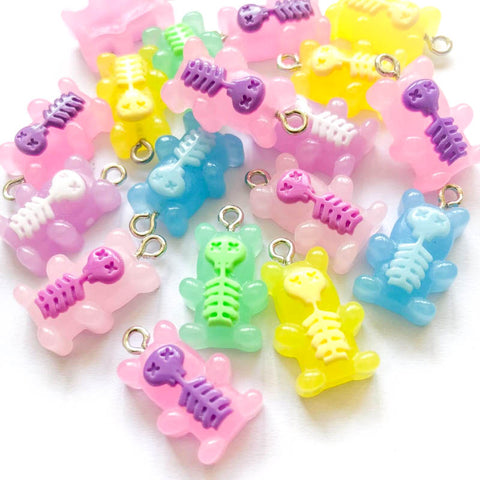Just 50p! Halloween Skeleton Gummy Bear Charm -Now 6 Colours