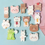 spring pastel colours colour pretty kawaii cute acrylic brooch brooches pin pins badge badges bargain gift gifts bunny rabbit easter frog bear bears frogs uk gift present easter springtime