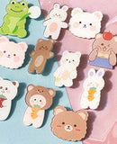 spring pastel colours colour pretty kawaii cute acrylic brooch brooches pin pins badge badges bargain gift gifts bunny rabbit easter frog bear bears frogs uk gift present easter springtime