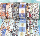 animal animals cute kawaii foil foiled washi tape tapes washis uk stationery planner supplies dog dogs cat cats koala koalas bear bears polar bee bees pretty blue lilac grey white foil foiled gold highlights 15mm wide 5m long