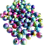 rainbow stardust glitter acrylic beads 4mm 6mm 8mm and 10mm uk cute kawaii craft supplies small medium large glittery ombre bead
