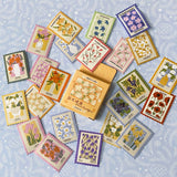 flower floral stamp stamps sticker stickers flake flakes mini box of 46 cute kawaii stationery supplies planner addict uk gift gifts colourful plants  Edit alt text