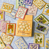 FLOWER MARKET Floral Stamps Stickers Box of 46/Half set 23 Slight Seconds