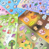 cute kawaii sticker stickers season seasons autumn winter spring summer stationery sheet sheets pack uk planner addict animal animals snow jungle cherry blossom bunny bear pig cat