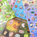 cute kawaii sticker stickers season seasons autumn winter spring summer stationery sheet sheets pack uk planner addict animal animals snow jungle cherry blossom bunny bear pig cat