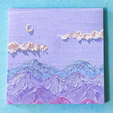 oil painting stick memo memos note pad notes post it cute kawaii landscape pretty purple pink blue green ocean seashore field mountain hills fuji uk stationery shop store planner supplies gift gifts art