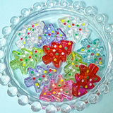 christmas festive tree trees acrylic bead beads chunky large big jumbo pretty cute kawaii craft supplies shop store uk jewellery making beaded pen pens red green lilac clear white pink blue turquoise 26mm